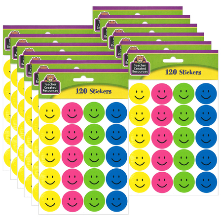 TEACHER CREATED RESOURCES Happy Faces Stickers, PK1440 TCR1274